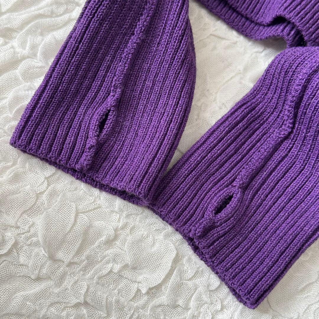 【美品】THE SHINZONE シンゾーン クルーネック 袖リブカーディガン