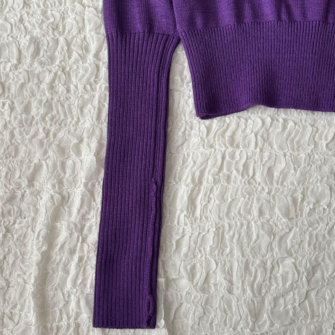 【美品】THE SHINZONE シンゾーン クルーネック 袖リブカーディガン