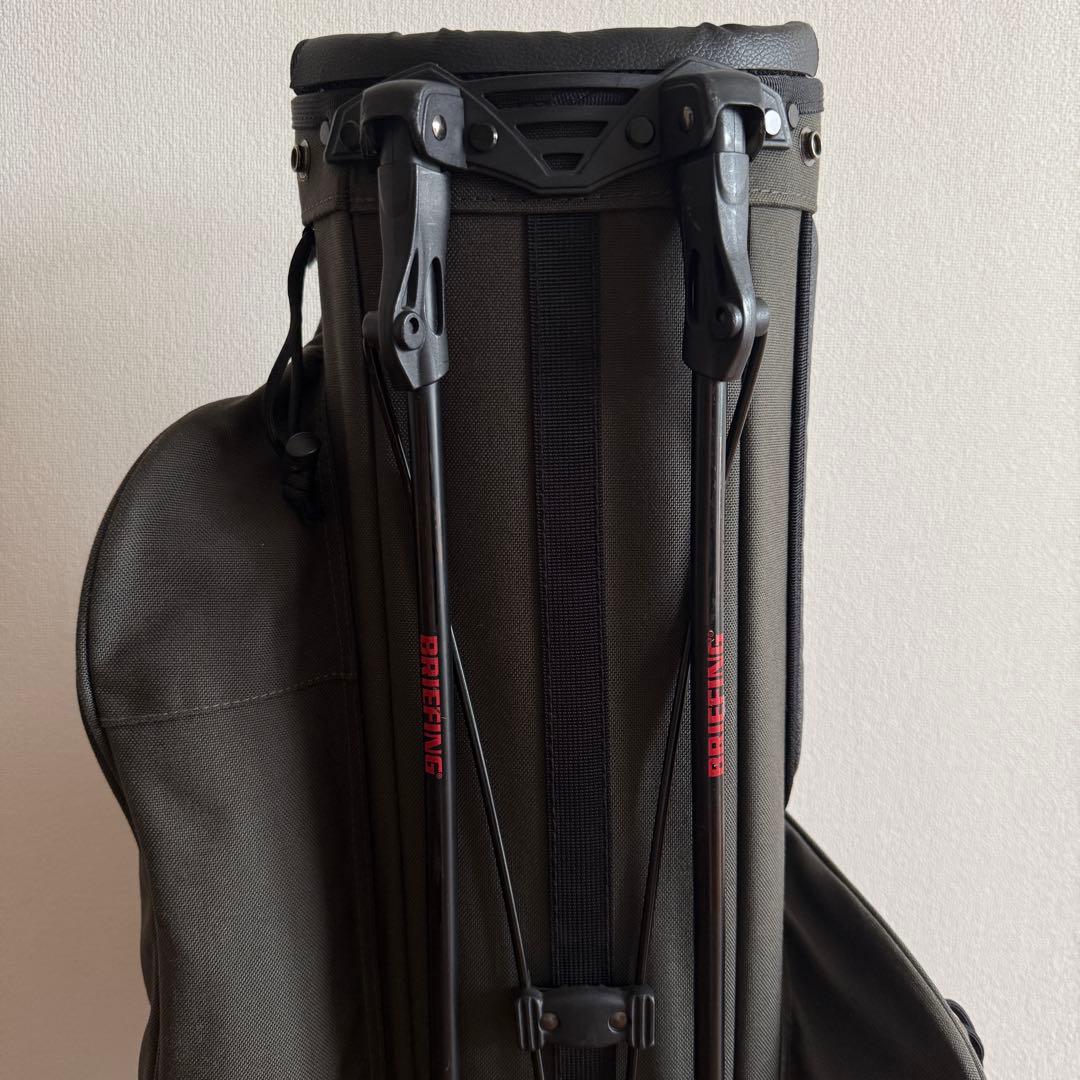 ブリーフィング　キャディバッグ　ショルダー式　スタンド式　軽量　チャコールグレー