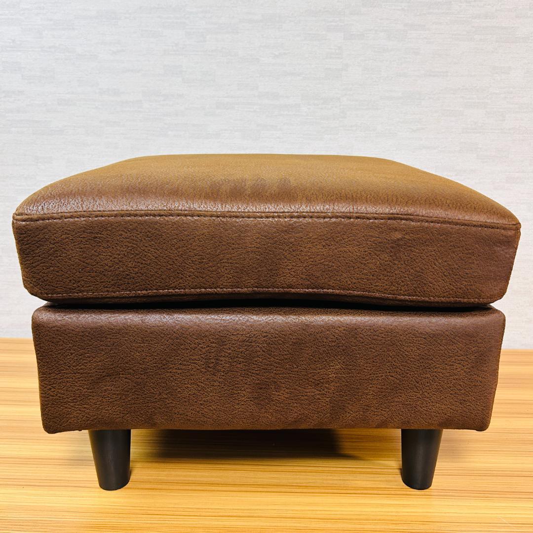 レザーテックス オットマン スツール 足置き ソファ 1人掛け