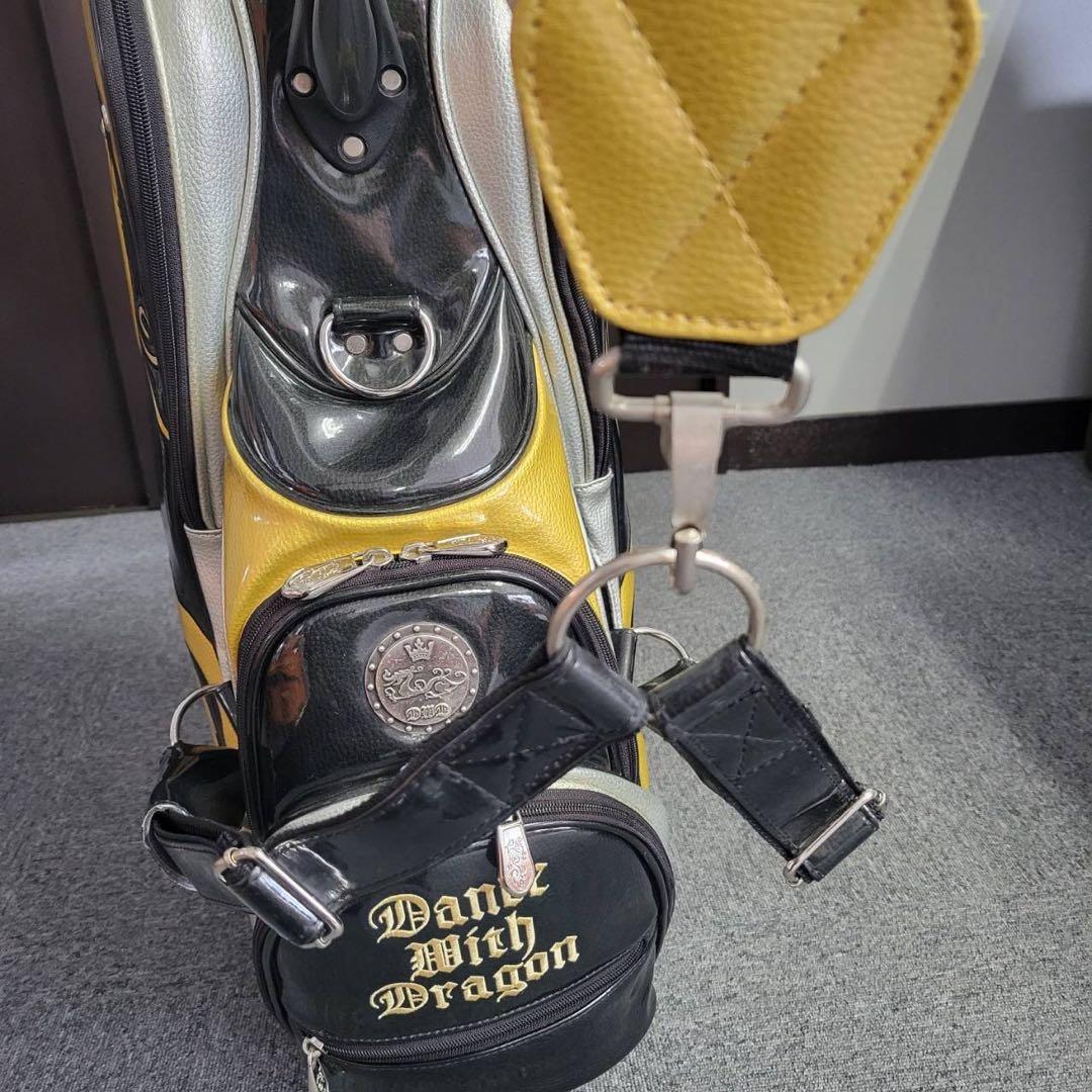 【匿名発送】DANCE WITH DRAGON　ゴルフバッグ　ブラック　イエロー