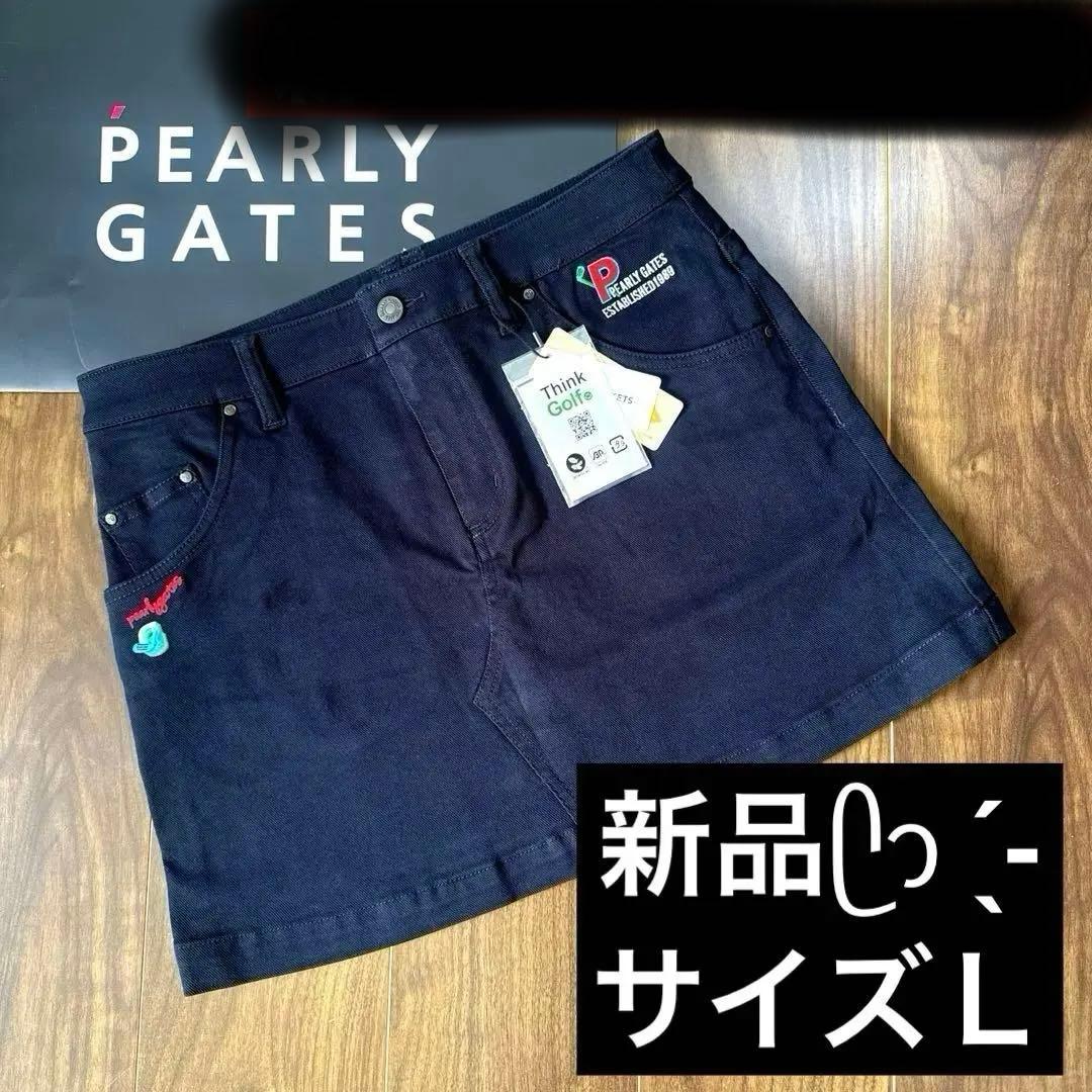 新品ꕤ︎︎ 28.800円 PEARLY GATES ネイビースカート Ｌ