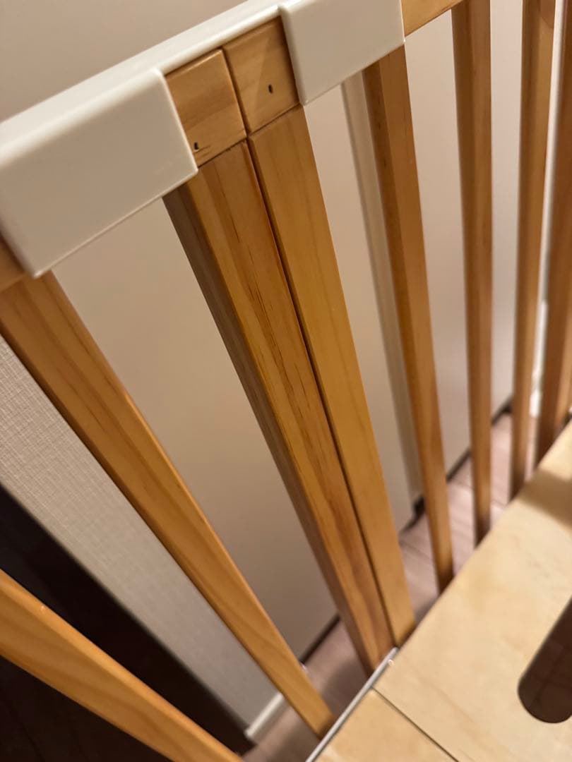 大和　パタン2 木製ベビーベッド 前側開閉機能付き