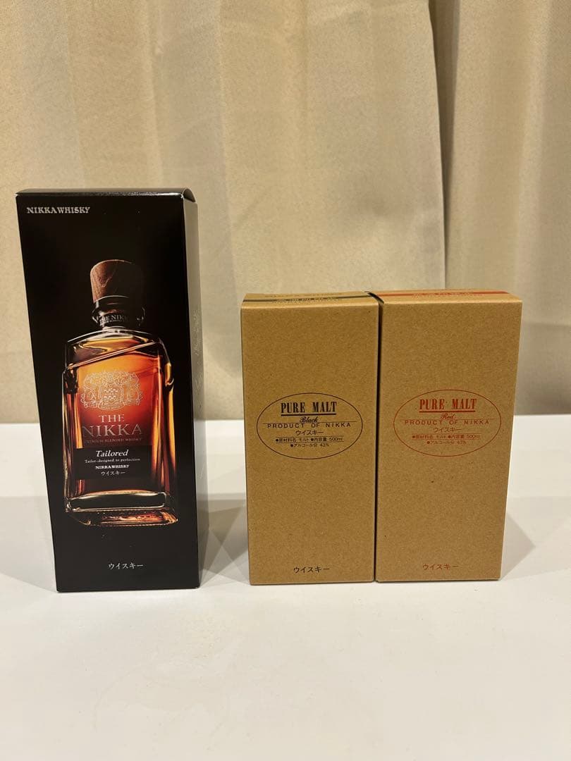 蒸溜所限定ニッカウヰスキー　ピュアモルトブラック、レッド、ザ・ニッカ3本セット