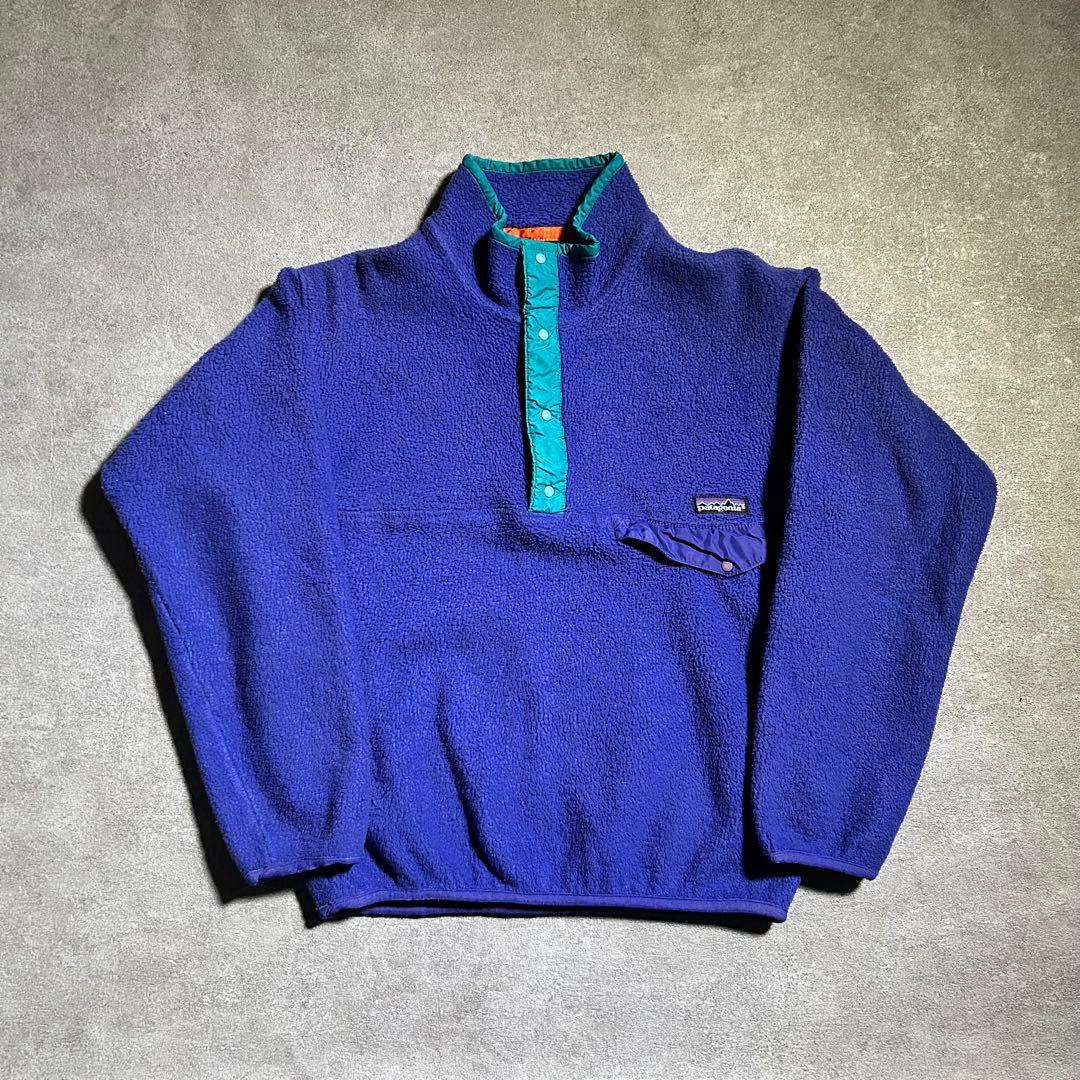 〻*〻様 90s Patagonia ジャマイカ製 シンチラ スナップt ブルー