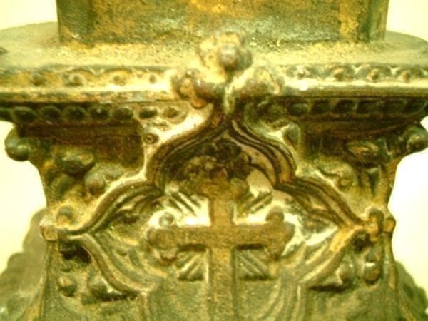 フランス アンティーク 聖心イエス像 台座付 20cm 御心像 19世紀頃