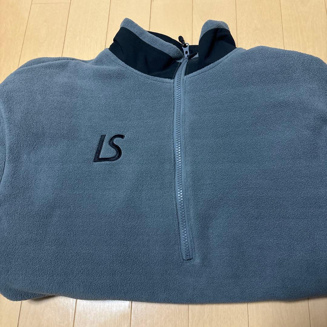 LS ハーフジップ フリースウェア グレー