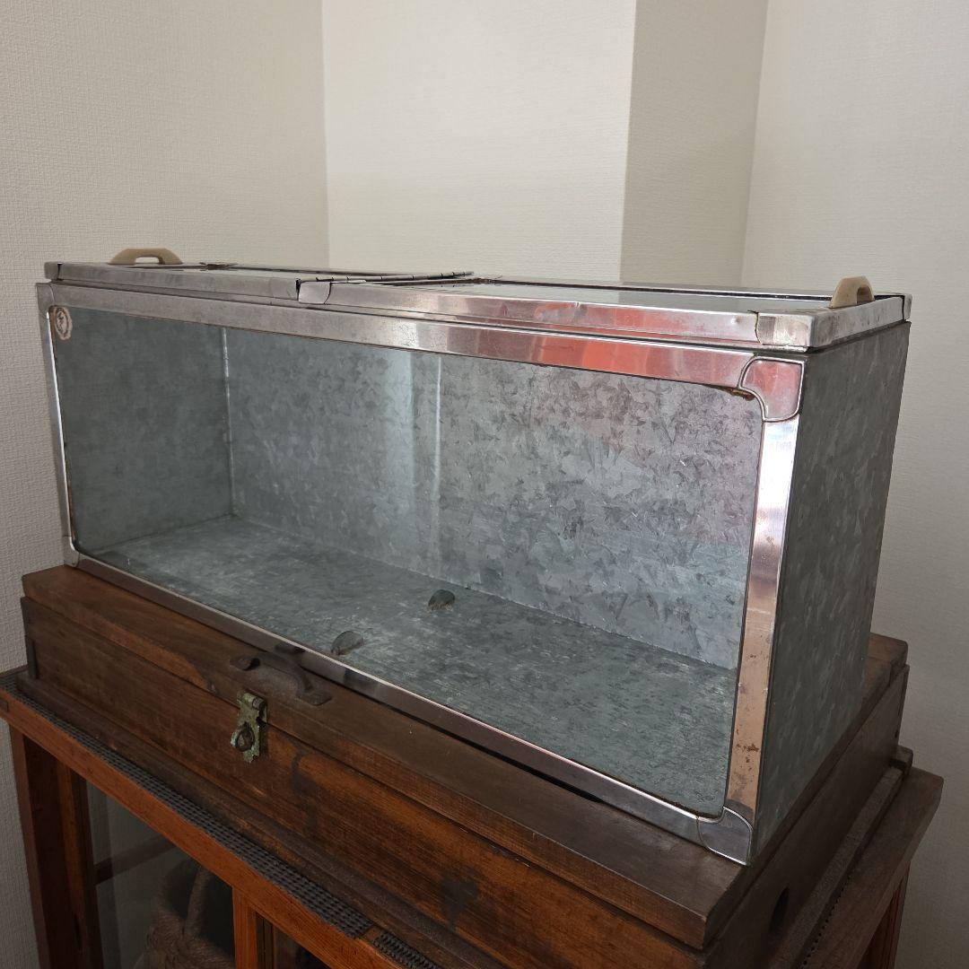 駄菓子ケース　ブリキ　レトロ　古雑貨　駄菓子屋　インテリア　コレクションケース