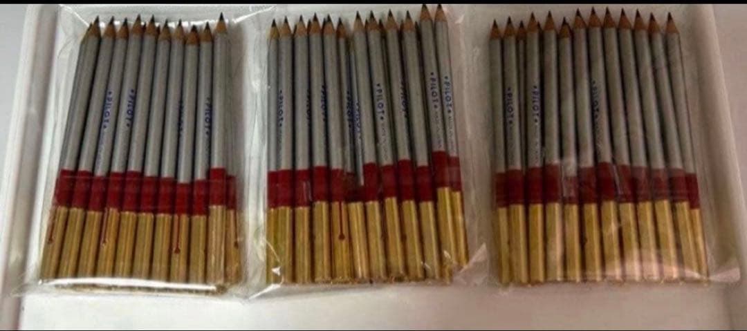 PILOT鉛筆　60本　キャップと赤色付き 2色鉛筆　希少