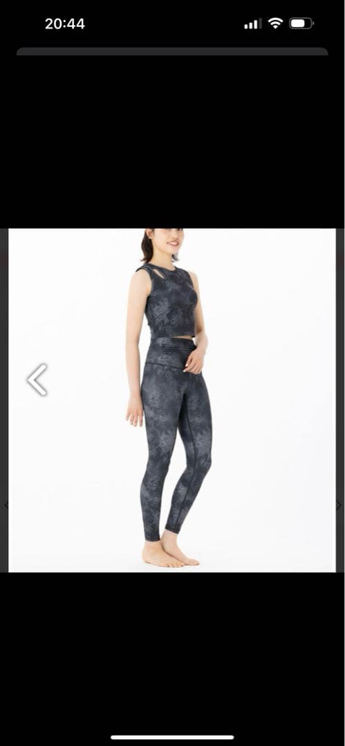 スリング アシンメトリータンクトップ/ウエストギャザーレギンス　L