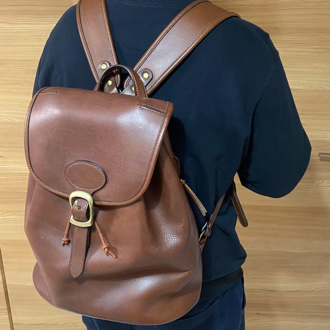 ハンドメイド　手縫い　レザーリュック　イタリアンレザー