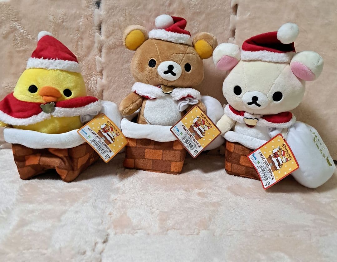 お顔厳選 2013 リラックマ ストア限定 クリスマスサンタ ぬいぐるみ3体