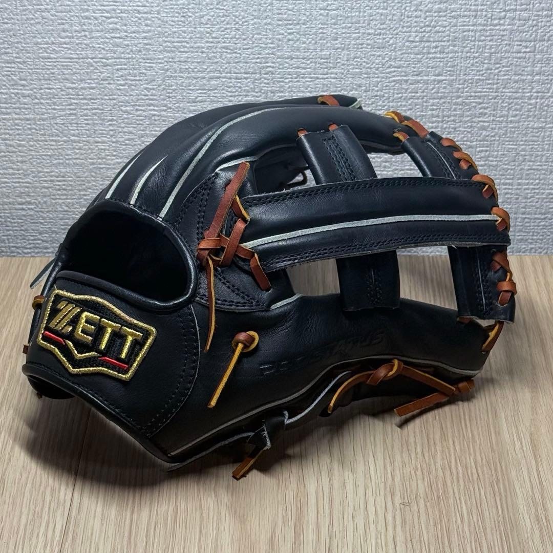 ZETT プロステイタス 軟式 内野手用 クロス締め/逆巻き