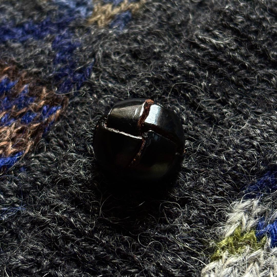 【ペルー製】 ラッファモリーナ 総柄ニットベスト アルパカ100% Lサイズ