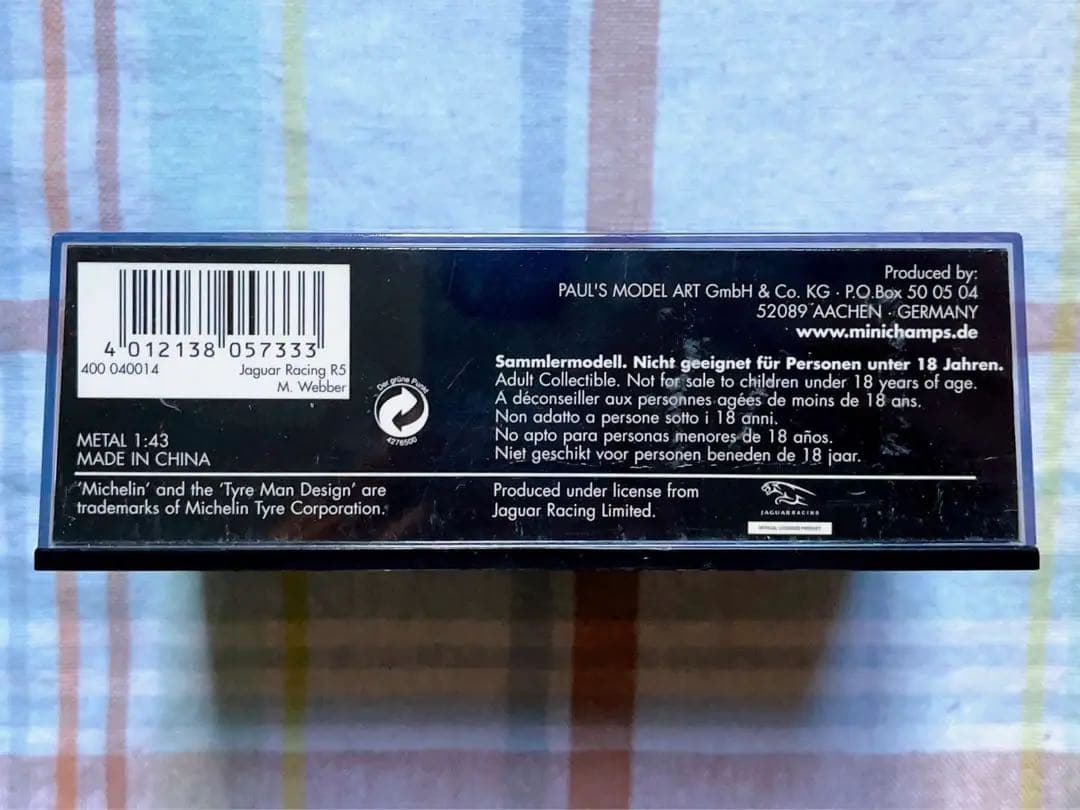 ミニチャンプス 1/43 ジャガー・R5・コスワース マーク・ウェバー 2004