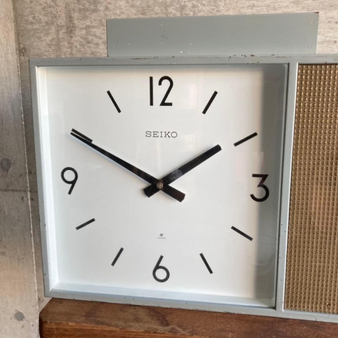SEIKO セイコー 時計 吊り下げ 大型 学校 スピーカー レア 希少 レトロ