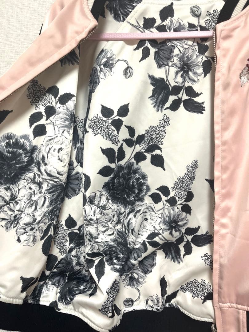 LILY BROWN×KEITA エンブロイダリーリバーシブルスカジャン　ピンク