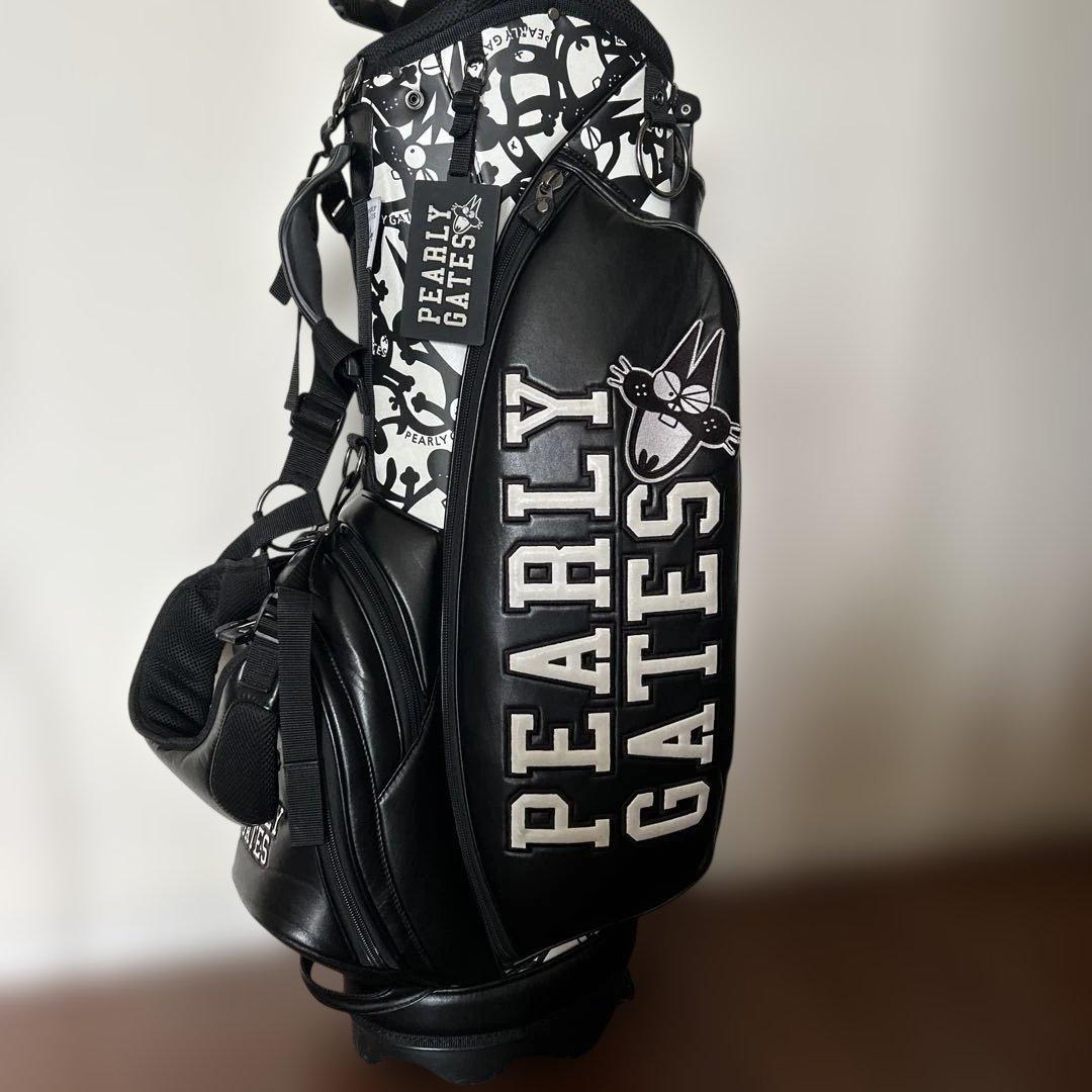 PEARLY GATES キャディバッグ ブラック/ホワイト