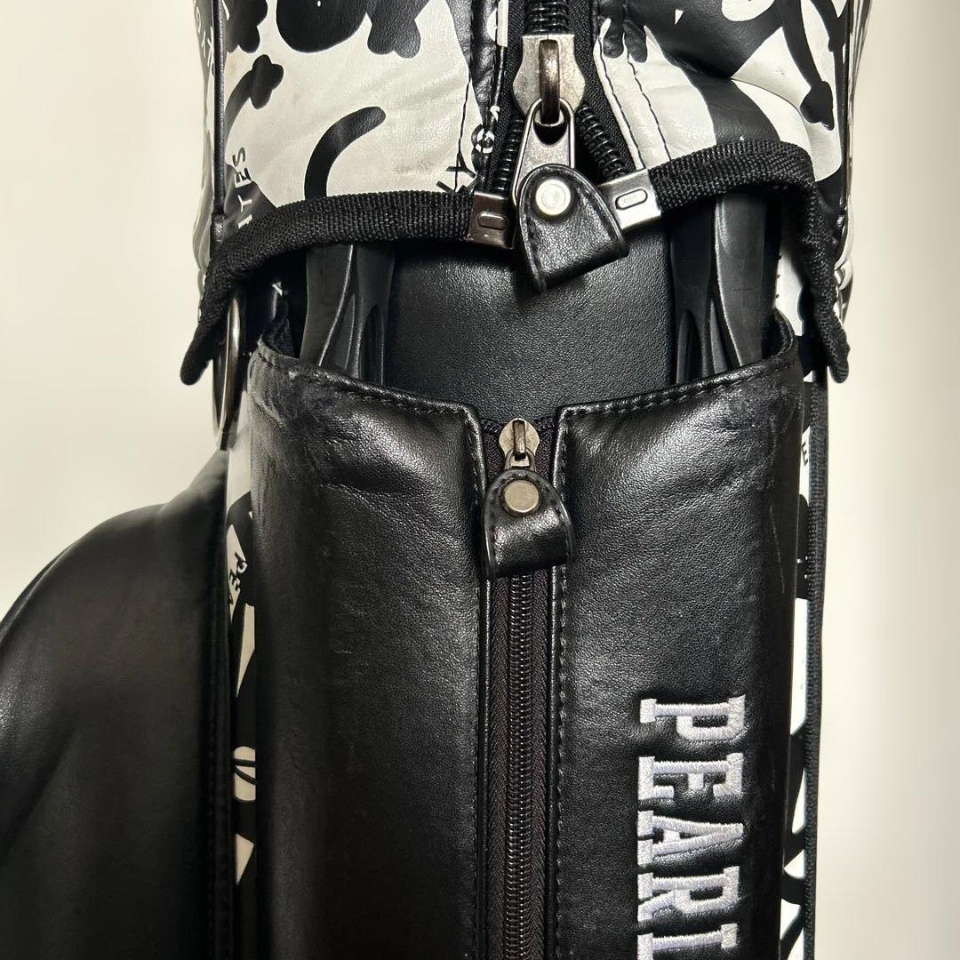 PEARLY GATES キャディバッグ ブラック/ホワイト