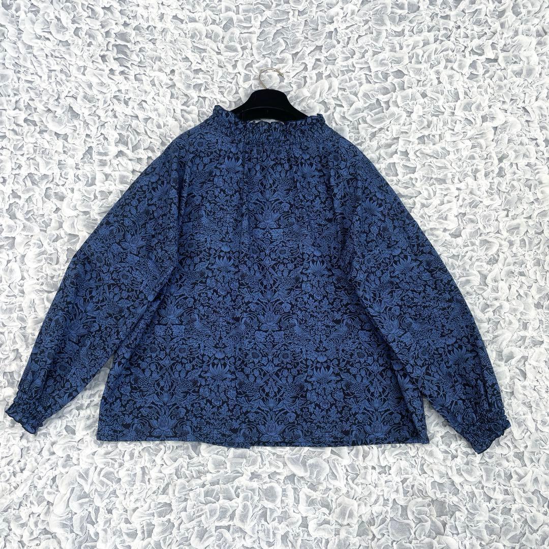 sosotto ソソット リバティプリント 2way ゴムシャーリングブラウス