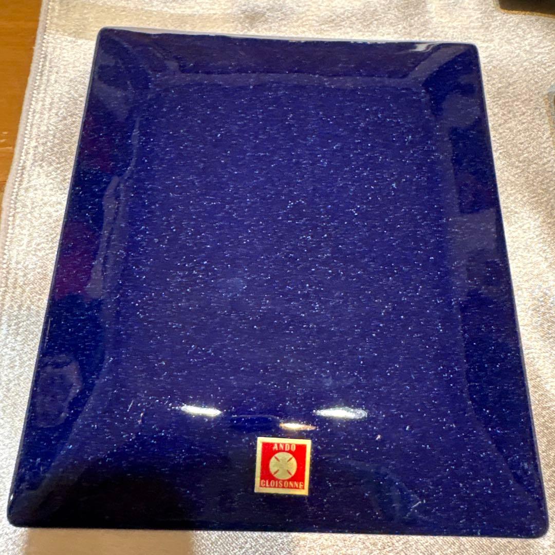 レア ヴィンテージ 安藤七宝店の七宝焼の飾皿　8枚セット