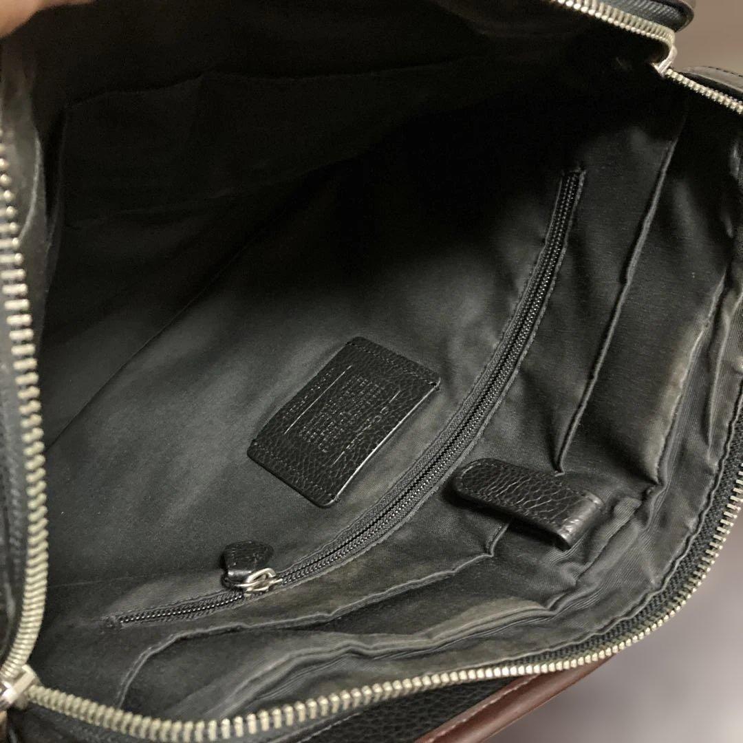 ☆coach☆ ブラック＆ブラウン　レザー　ビジネストート