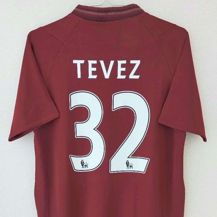 【激レア】マンチェスターシティ テベス 12/13 アウェイユニ Lサイズ