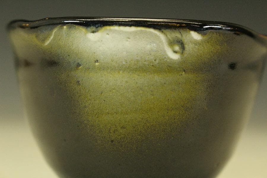 信楽焼 湯呑 冬華 高橋政男 在銘 箱入 無形文化財 未使用(メ1074)