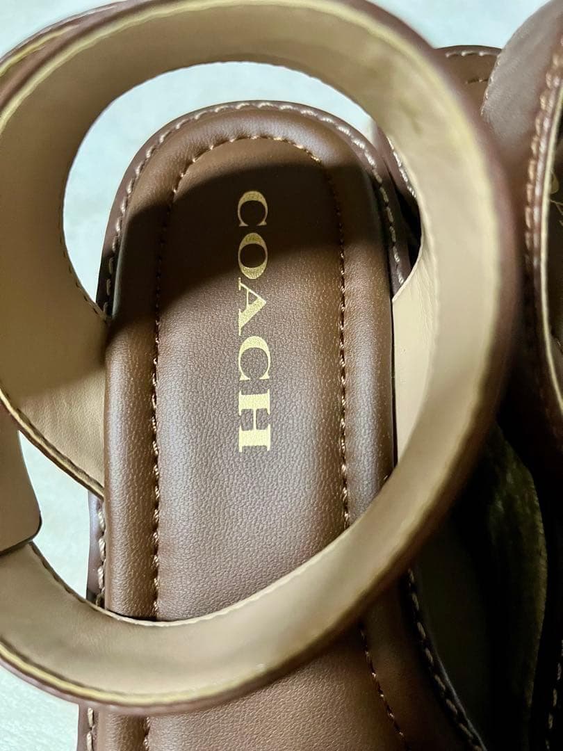 美品❤COACH コーチ エスパドリーユ 24cmサンダル ウェッジソール 箱
