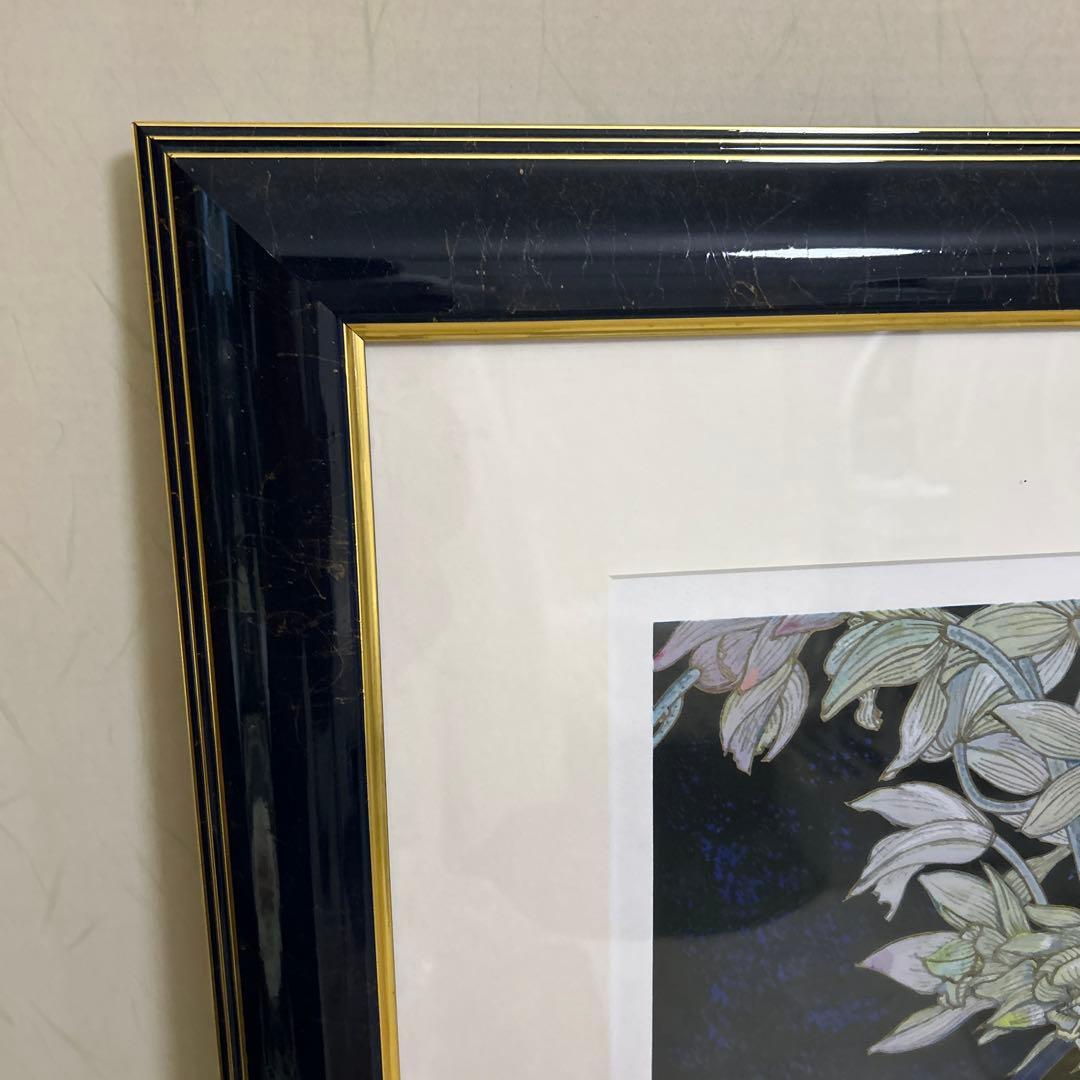 【美品】ティンシャオクォン 丁 紹光　花影の母子像シルクスクリーン