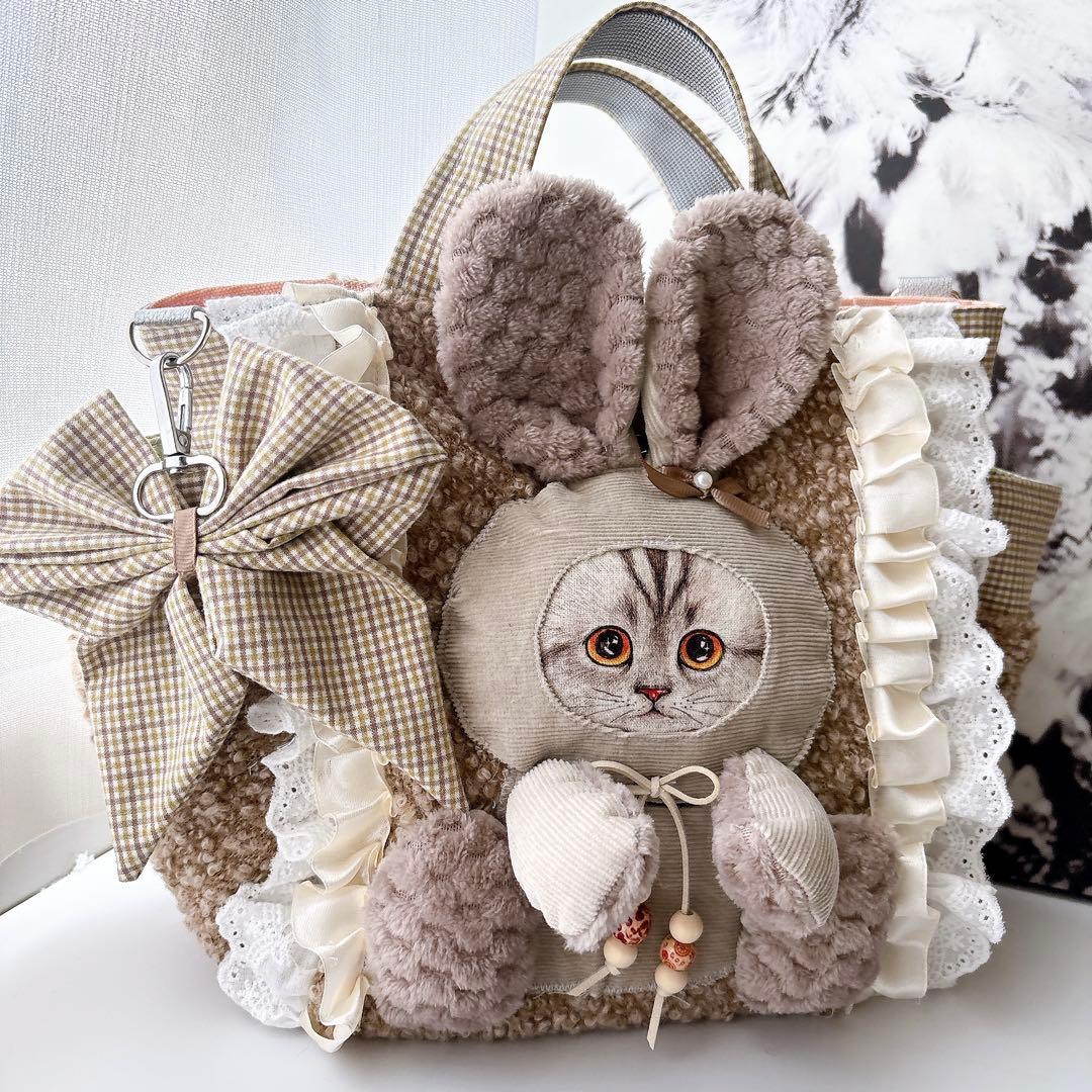 H*U様 コヤンイサムチョン　ベージュ　バック　リボン　フリル