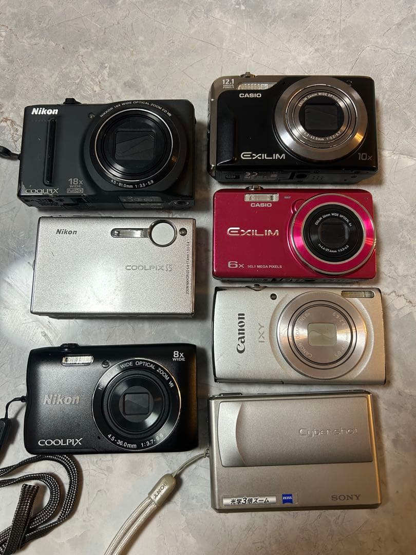 コンパクトデジカメ7台まとめ売り（ジャンク品）