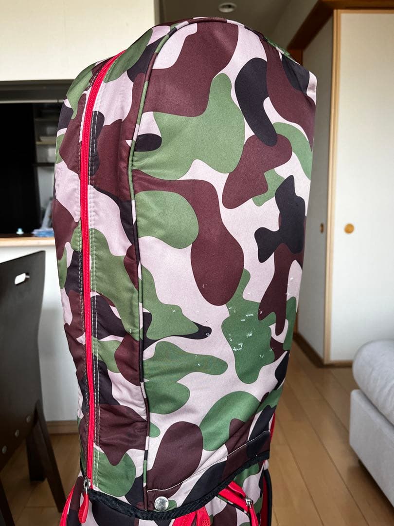 良品PUMA プーマ キャディバッグ 人気の迷彩 カモフラ柄 ゴルフバック　軽量