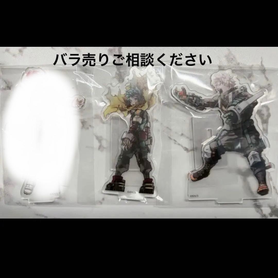 ヒロアカ　原画展　オールスターアクリルフィギュア　緑谷出久、爆豪勝己、轟焦凍