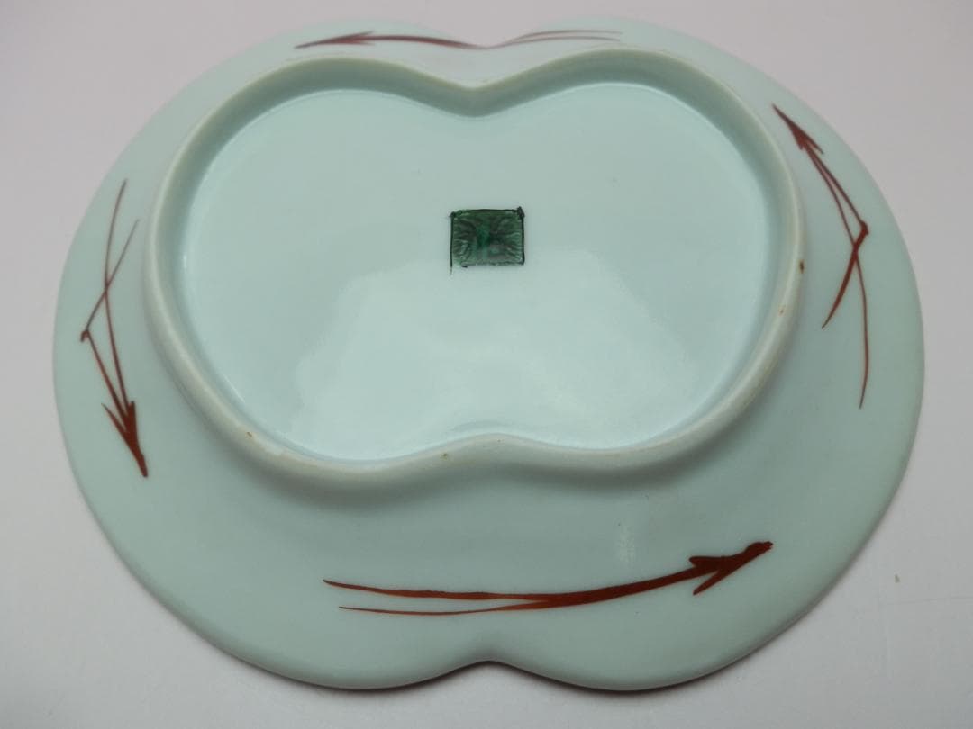 時代物 角福 朝顔紋 変形皿 5客 TN 107 70816