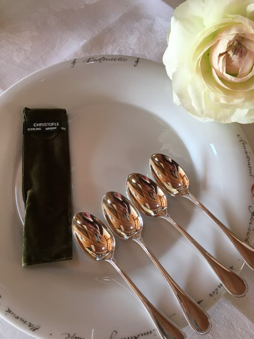 Christofle クリストフル スターリングシルバー コーヒースプーン ４本