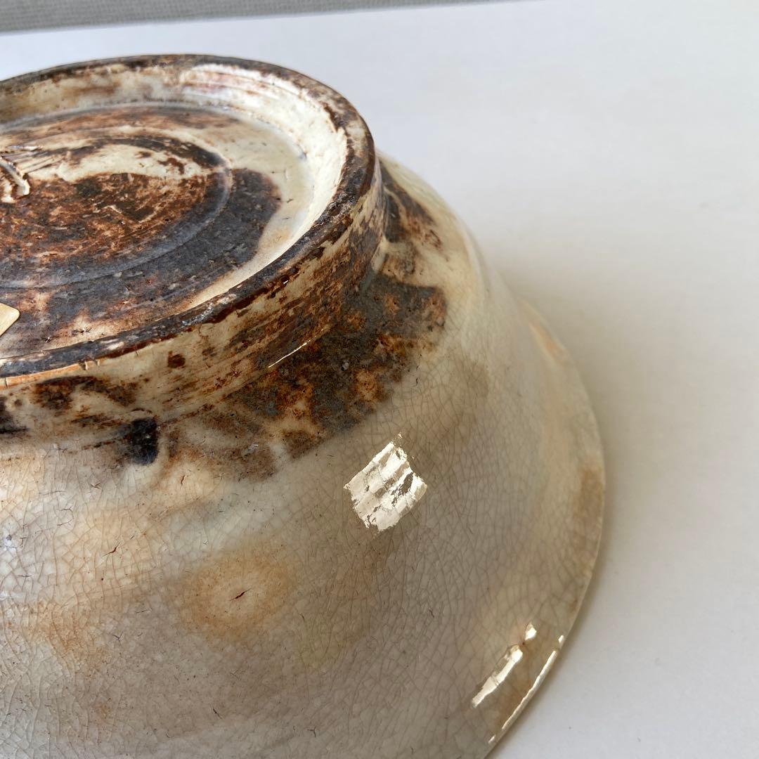 河村又次郎　櫛目文　鉢　其中窯　共箱共布