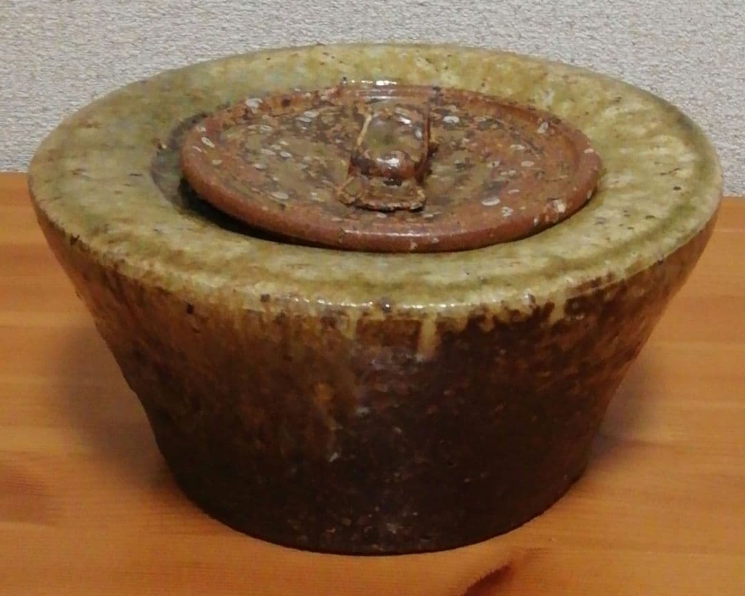 淡々斎書付　祥豊作　信楽焼　水指　共箱　茶道具