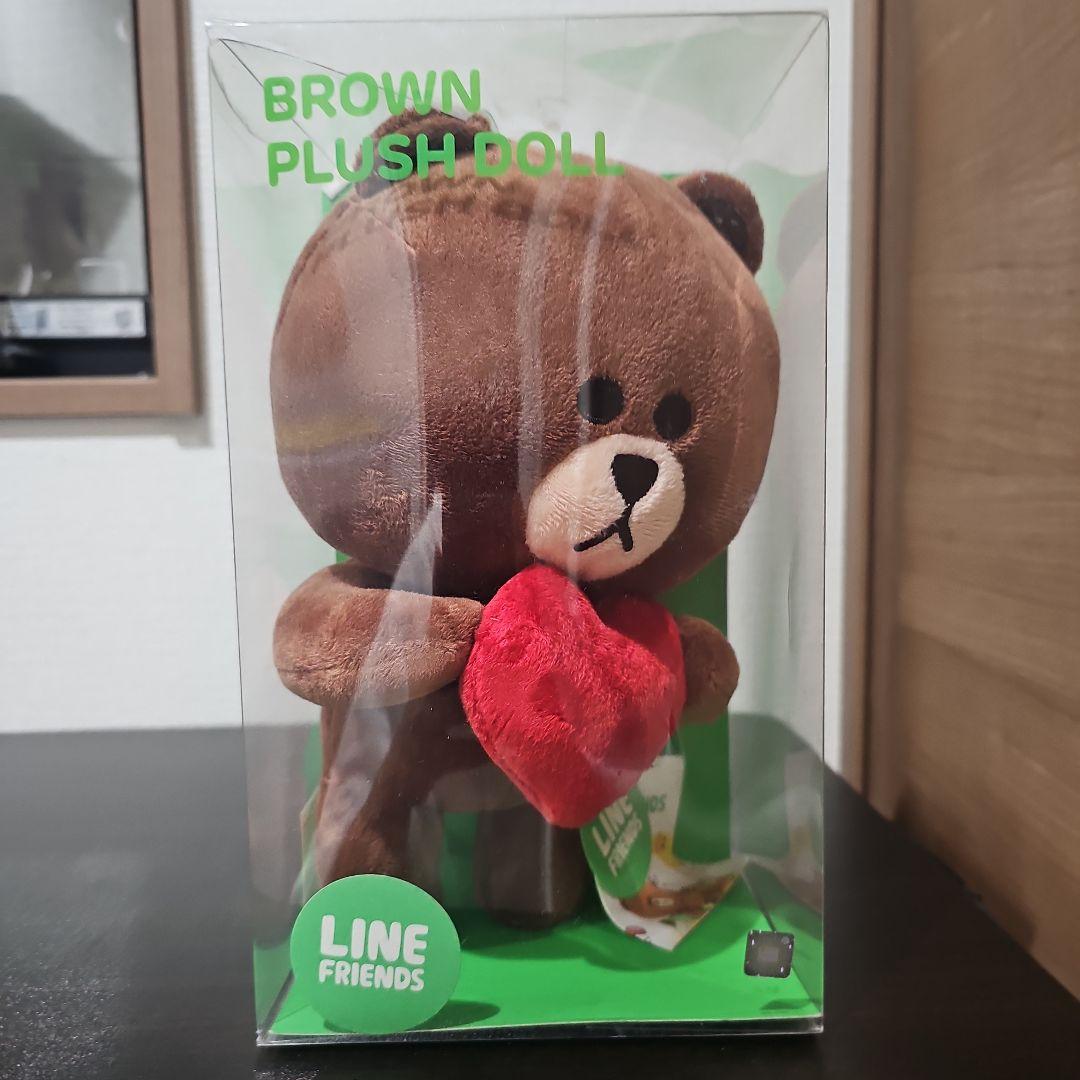 LINE FRIENDS BROWN ぬいぐるみ 新品 箱傷あり 25cm