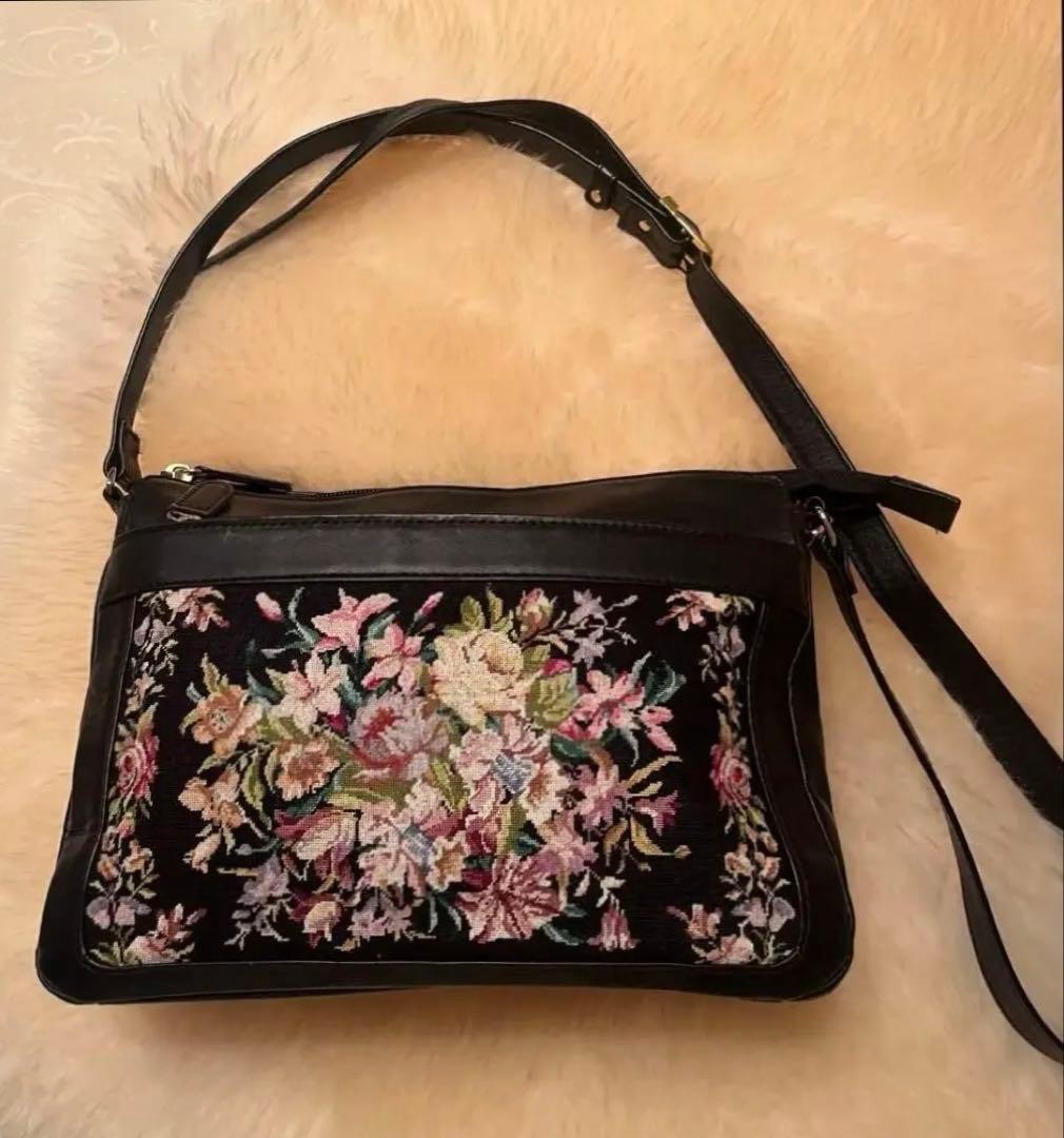 プチポワン Petit Point 久家道子　本革　ショルダーバッグ