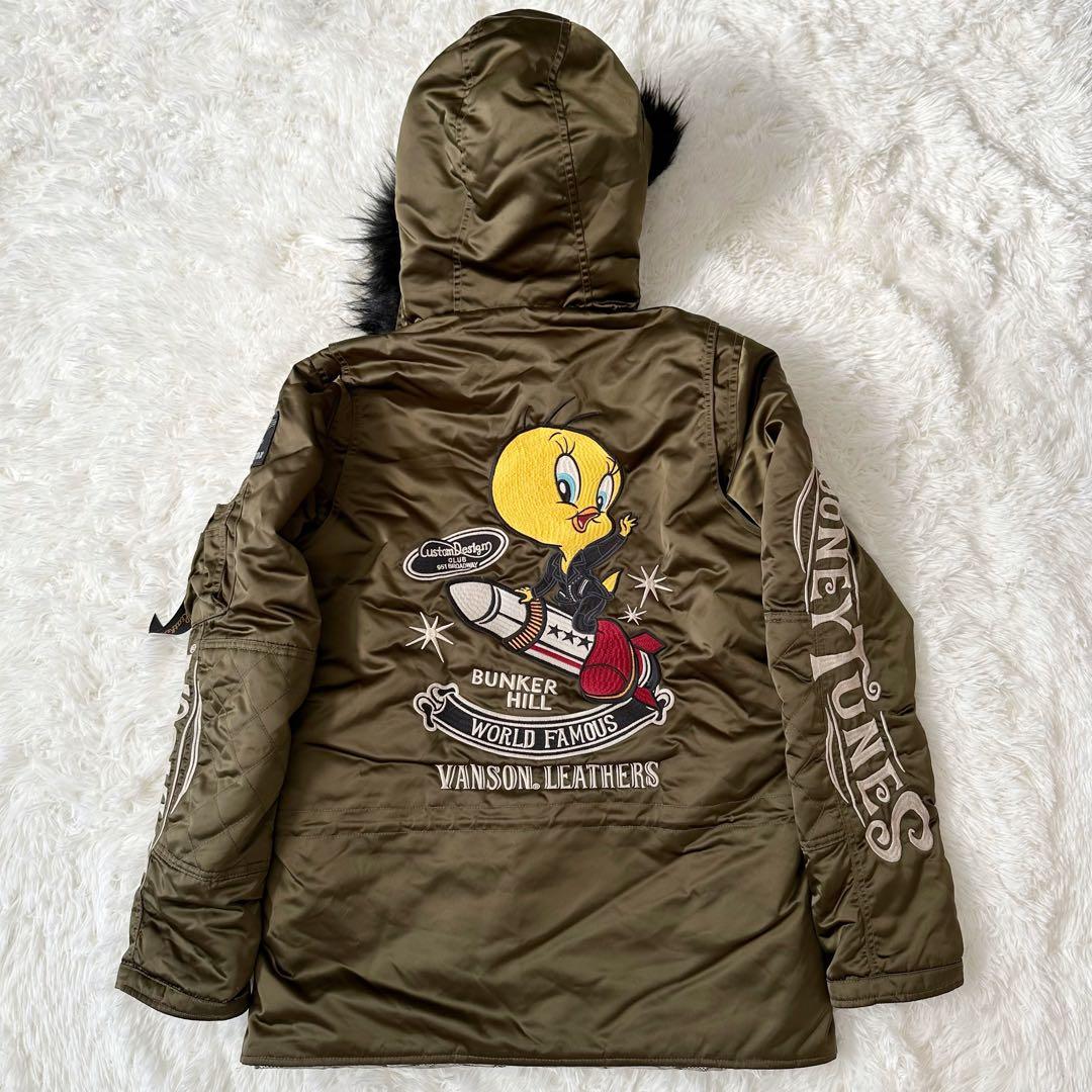 VANSON × LOONEY TUNES N3B フライジャケット カーキ M