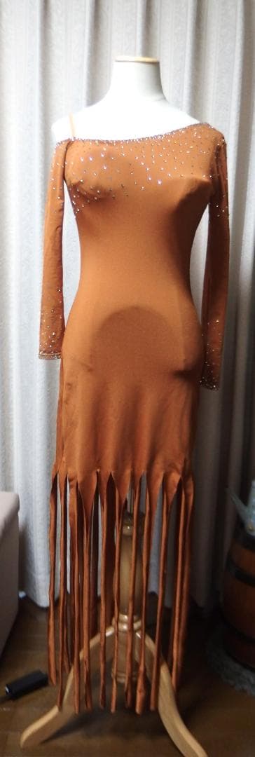 2/14迄【社交ダンス】チャコット　ブロンズ色 ラテンドレス