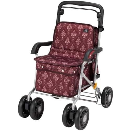 マキテック シルバーカー ボックスタイプシルバーカー マイン ダマスク赤