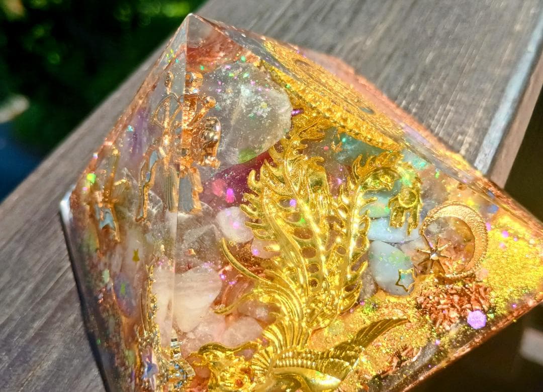 セレスタイト✧天使のピラミッド型✧オルゴナイト9.5