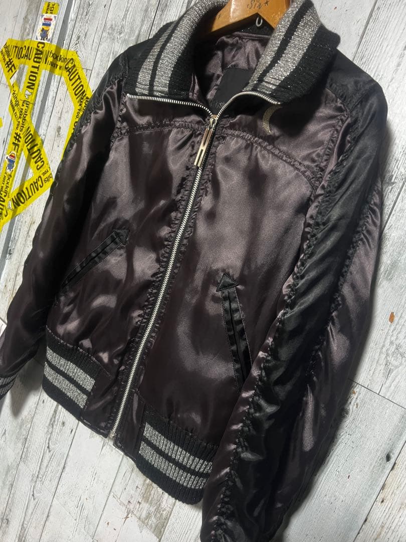 00s HYSTEIC GLAMOUR ガール 刺繍 短丈 スカジャン ムーン