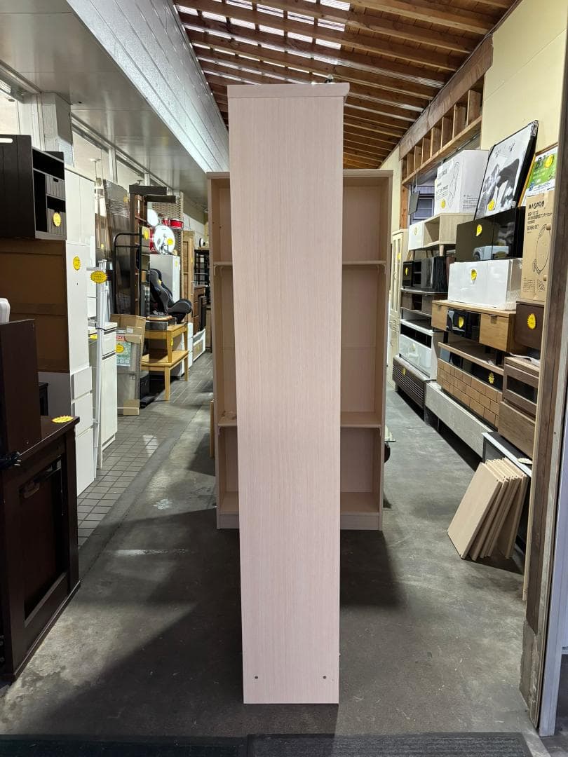 ①オープン本棚 本収納 NC1890F LN ライトナチュラル 幅86.5cm
