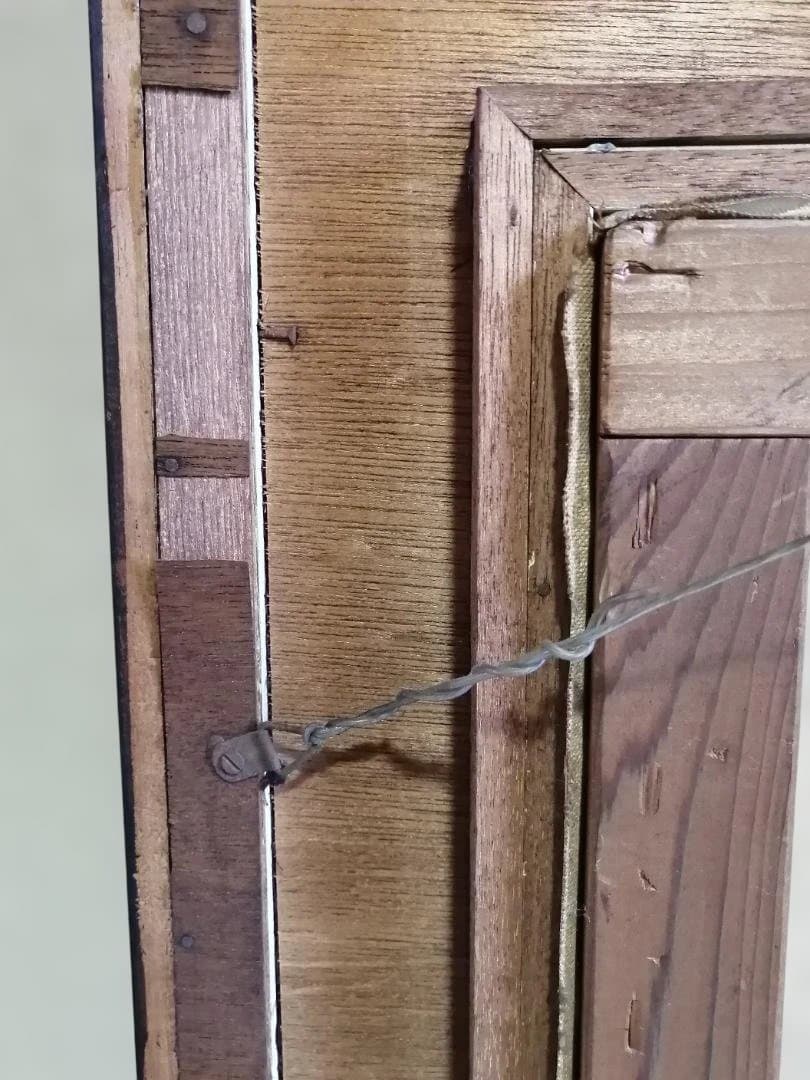 アルフレッド・シスレー「マルリー・ル・ロワの雪」油彩画プリント　額縁付き