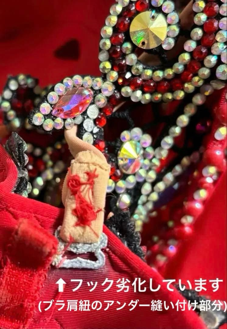 製 高級ベリーダンス衣装 赤