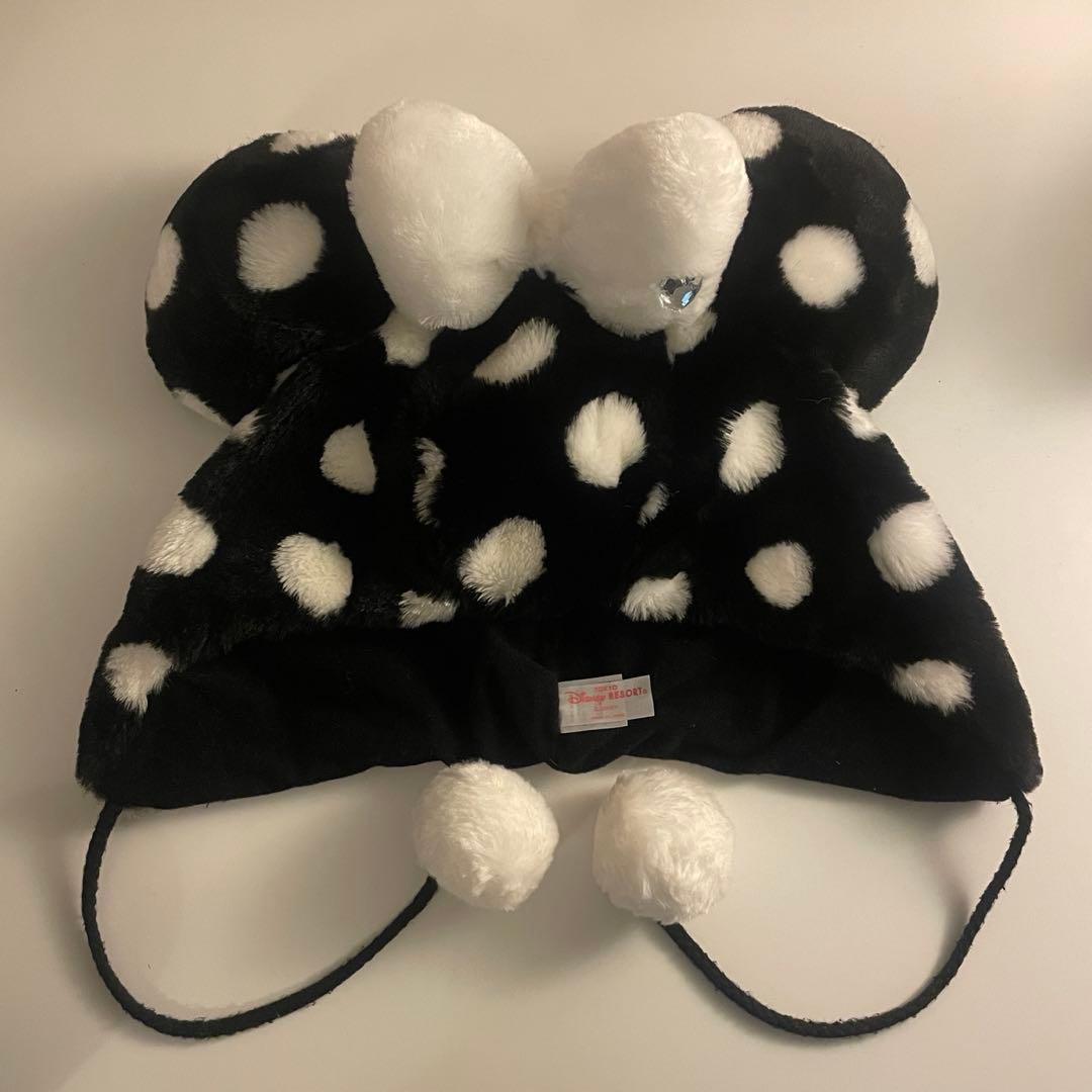 ミニー ファンキャップ 水玉 黒 +a