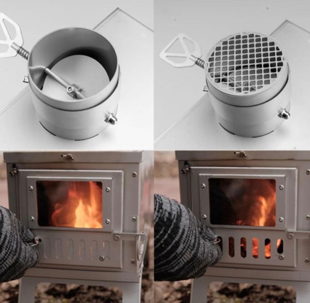 3F UL GEAR 軽量 折りたたみ 薪ストーブ ガラス扉付き 持ち出し楽